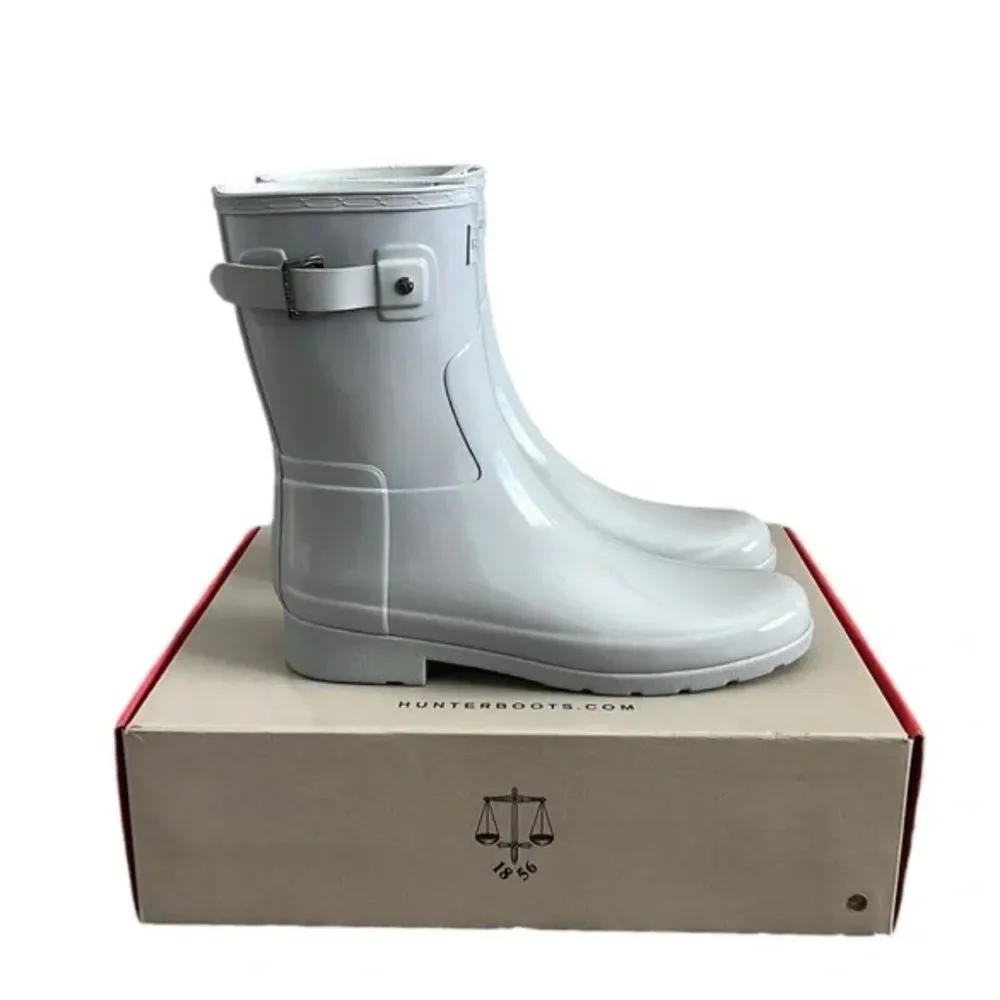 Hunter Short Gloss Refined Rain Boots Size 10 NWT